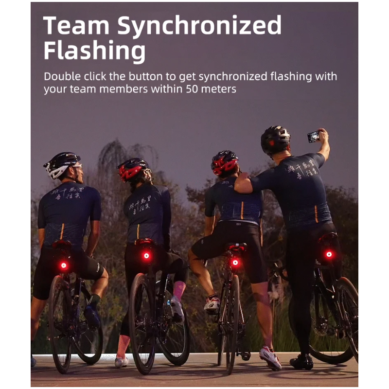 Zadné svetlo na bicykel XOSS XR Pro inteligentná detekcia bŕzd LED nabíjanie vodotesné príslušenstvo