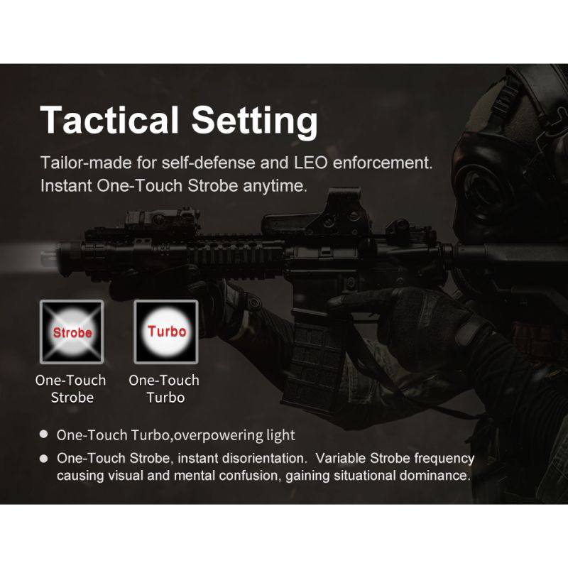 Klarus XT21X Pro odolné svietidlo 4400 lúmenov s 21700 batériou výkonné LED univerzálne vonkajšie svietidlo