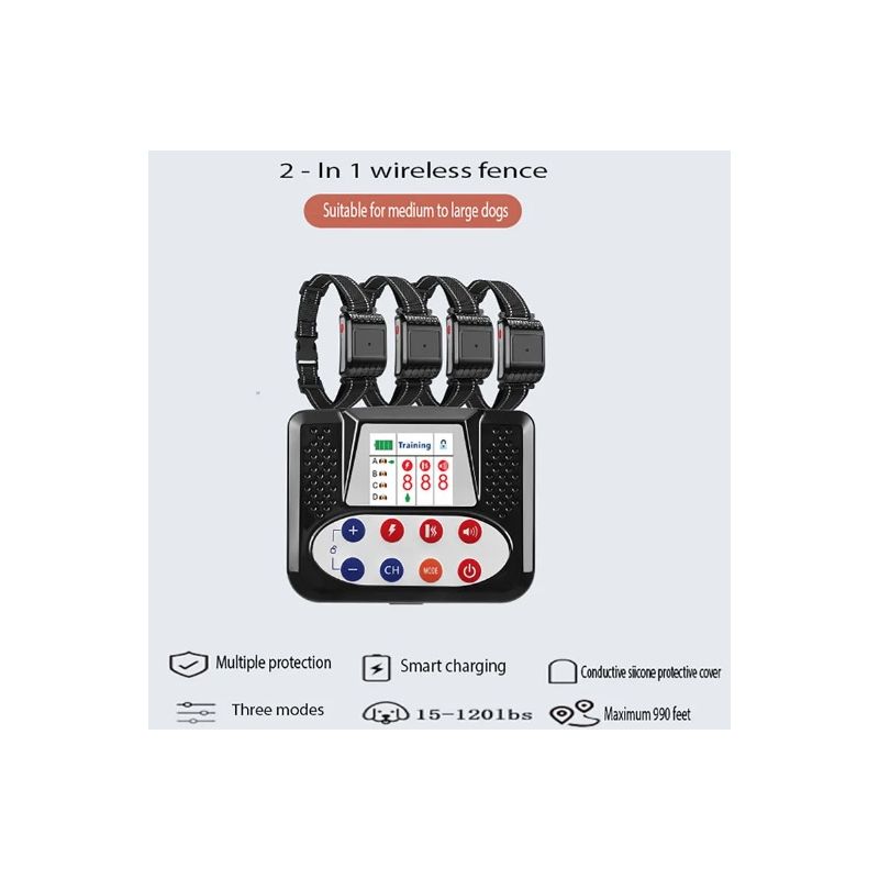 Bezdrôtový Elektronický Ohradník inteligentné zariadenie na výcvik psov ergonomický obojok farebný displej