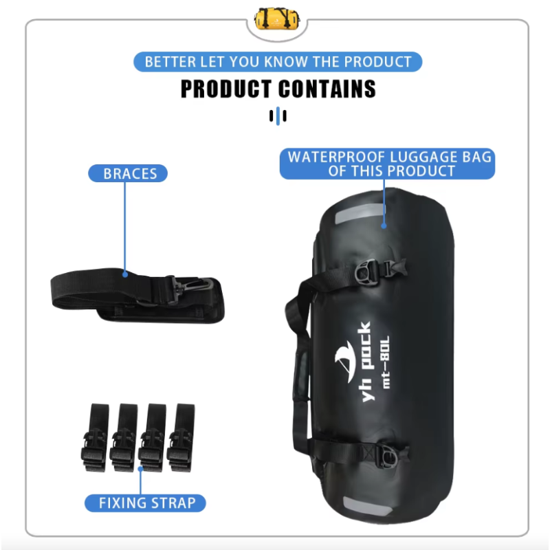 Motocyklová Taška 40L/80L Vodotesná Sedlová Taška na Bicykel MTB Zadný Nosič Batoh Jazda na Motocykli Turistika Kufra PVC 500D