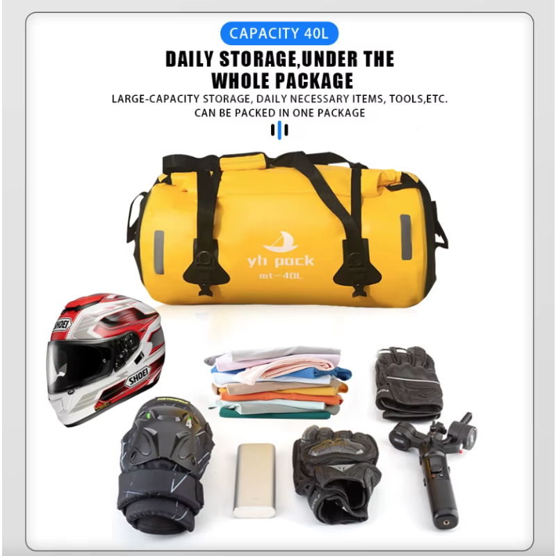 Motocyklová Taška 40L/80L Vodotesná Sedlová Taška na Bicykel MTB Zadný Nosič Batoh Jazda na Motocykli Turistika Kufra PVC 500D