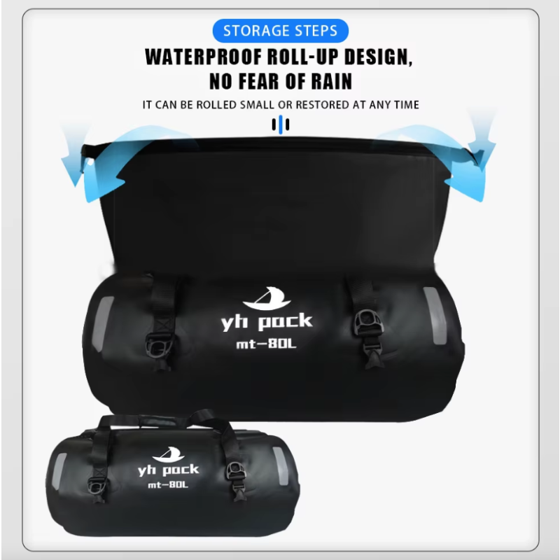 Motocyklová Taška 40L/80L Vodotesná Sedlová Taška na Bicykel MTB Zadný Nosič Batoh Jazda na Motocykli Turistika Kufra PVC 500D