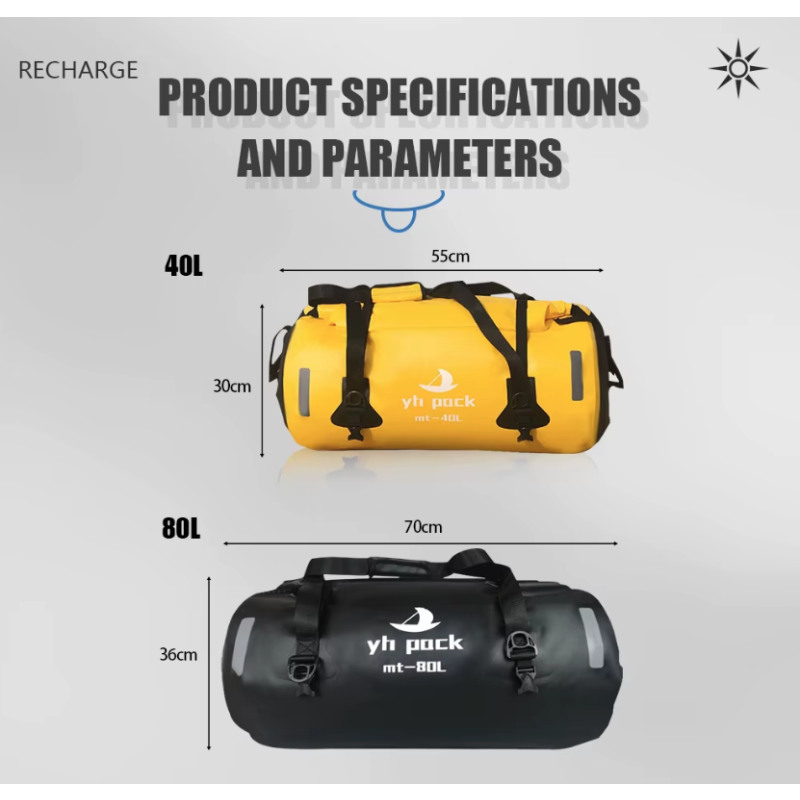 Motocyklová Taška 40L/80L Vodotesná Sedlová Taška na Bicykel MTB Zadný Nosič Batoh Jazda na Motocykli Turistika Kufra PVC 500D