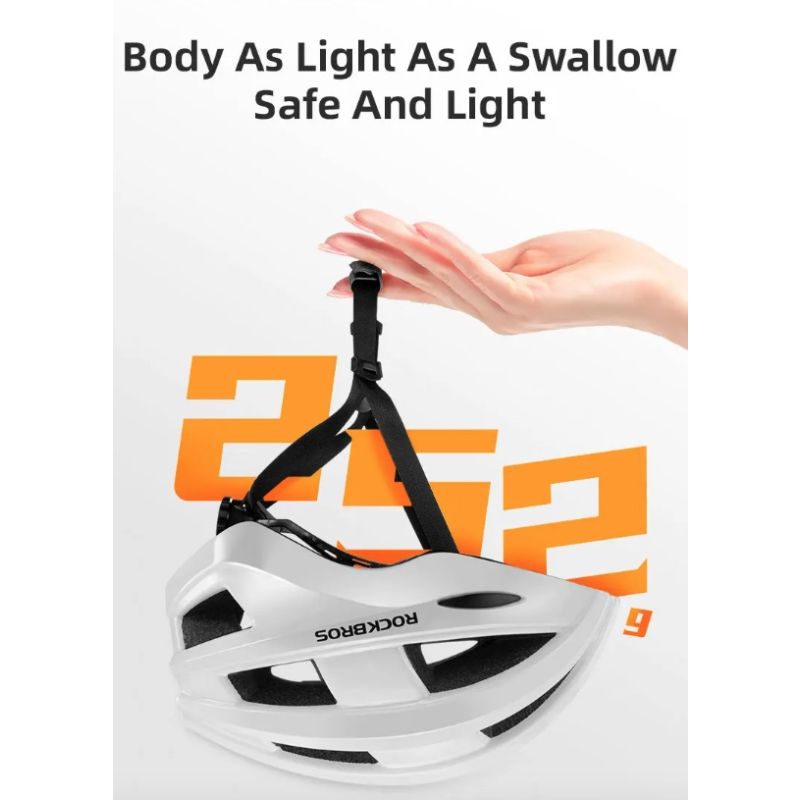 ROCKBROS ultraľahká cyklistická prilba s LED zadným svetlom vodeodolná MTB prilba cyklistické pohodlie