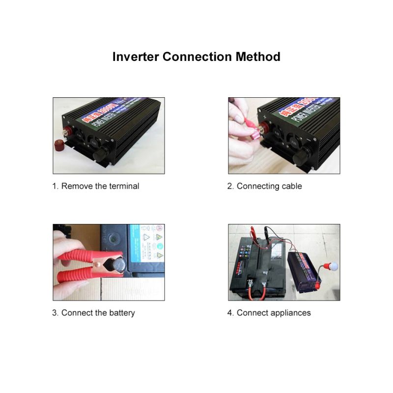 Vysokokvalitný 2000W 3000W 4000W Cistá sínusová vlna menic s LED displejom pre DC na AC napätie
