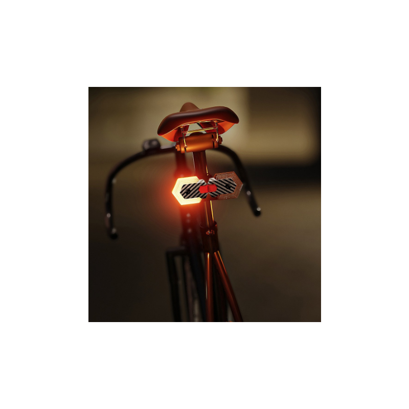 CarryBright Karbónové smerovky na bicykel: USB nabíjateľné, bezdrôtové ovládanie | Predné a zadné bezpečnostné svetlo pre e-bike