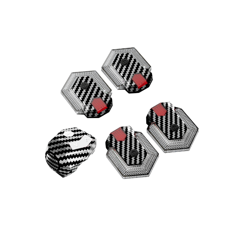 CarryBright Karbónové smerovky na bicykel: USB nabíjateľné, bezdrôtové ovládanie | Predné a zadné bezpečnostné svetlo pre e-bike