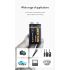Beston 9V batéria 1000mAh lítiová micro USB nabíjateľná batéria pre RC modely ekologická voľba