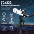 Bossdun teleskop 333X zväčšenie astronomický teleskop pre deti na pozorovanie hviezd a mesiaca 70 mm objektív