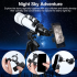 Bossdun teleskop 333X zväčšenie astronomický teleskop pre deti na pozorovanie hviezd a mesiaca 70 mm objektív