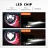 7 palcový LED svetlomet CO LIGHT H4 DRL pre Jeep Wrangler Lada Niva multifunkčný žlto-biely Angel Eye