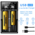 Inteligentná USB LCD nabíjačka na batérie 18650 univerzálna nabíjačka pre efektívne nabíjanie 3,7V lítiových batérií