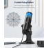 MU900PRO RGB USB mikrofón profesionálny kardioidný s dynamickým RGB osvetlením na podcasting a streamovanie
