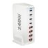 Stolová GaN nabíjačka 240W 8-portová USB Type C PD rýchle nabíjanie 3.0 pre viac zariadení