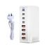 Stolová GaN nabíjačka 240W 8-portová USB Type C PD rýchle nabíjanie 3.0 pre viac zariadení