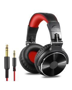 Oneodio Pro-10 káblové profesionálne DJ slúchadlá Studio Pro s mikrofónom cez u?i HiFi monitor Hudobná náhlavná súprava Slúchadlá pre telefón PC-Cervená & Cierna