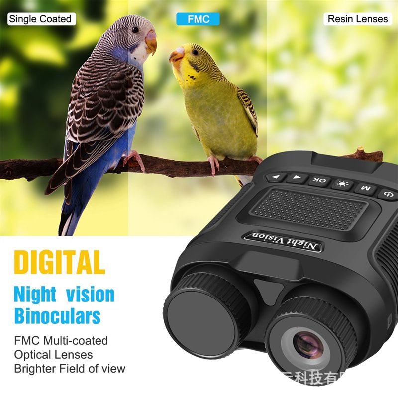 DT29 Nočné binokuláre 850nm infračervený 1080P HD 8X digitálny zoom pre pozorovanie divej zveri v exteriéri