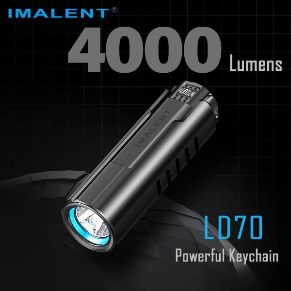IMALENT LD70 LED baterka 4000 lúmenov, kompaktný dizajn pre dobrodruhov, spoľahlivý zdroj svetla s OLED displejom