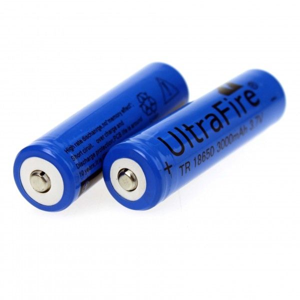 Ultrafire TR 3000mAh 3.7V 18650 Li-ion vysokokapacitná rýchlonabíjacia batéria – pár pre baterku a elektronické cigarety