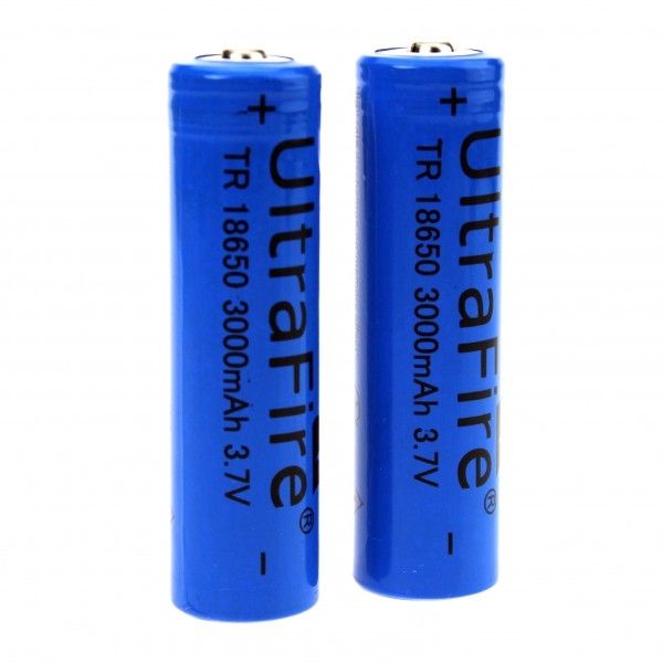 Ultrafire TR 3000mAh 3.7V 18650 Li-ion vysokokapacitná rýchlonabíjacia batéria – pár pre baterku a elektronické cigarety