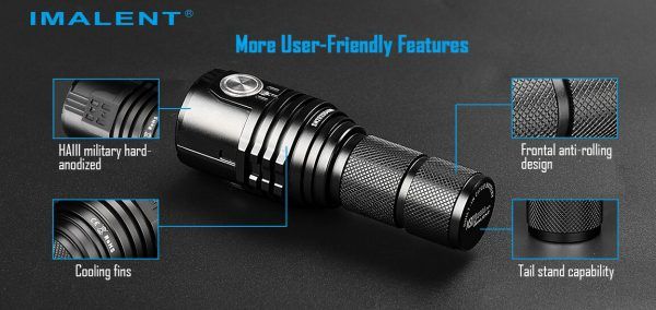 IMAlENT MS03 XHP70 baterka ultra-jasné svietidlo 13000 lúmenov 324 metrov dosah outdoorové svietidlo