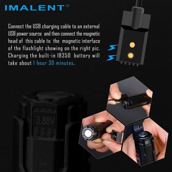 IMALENT LD70 LED baterka 4000 lúmenov, kompaktný dizajn pre dobrodruhov, spoľahlivý zdroj svetla s OLED displejom