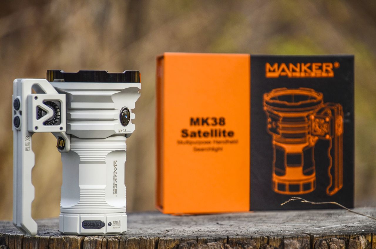 Manker MK38 LED baterka 41500 lúmenov, dlhý dosvit, odolná, viacúčelová pre kempovanie a núdzové situácie