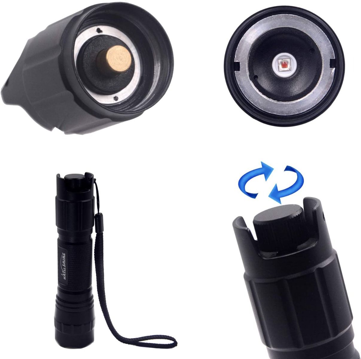 UltraFire 940nm LED IR baterka s nastaviteľným zaostrením a plynulým stmievaním pre nočné videnie, poľovanie a skúmanie divej prírody
