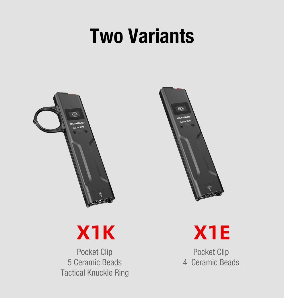Klarus X1 Ultra-tenká EDC taktická baterka Luminus SST-70 LED 4200LM vonkajšie núdzové svietidlo