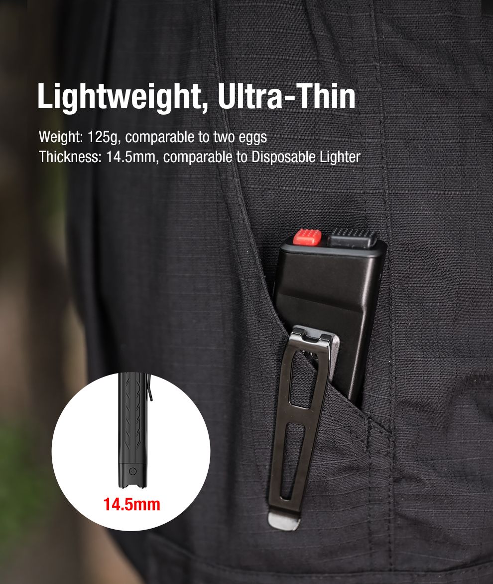 Klarus X1 Ultra-tenká EDC taktická baterka Luminus SST-70 LED 4200LM vonkajšie núdzové svietidlo