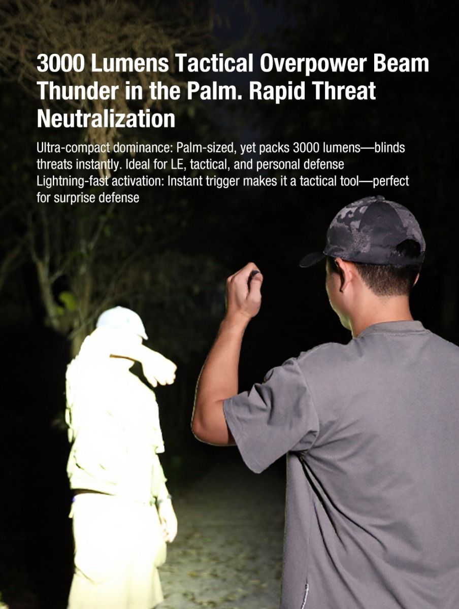 Klarus X2 3000 lúmenov Ultratenká taktická baterka USB-C LED vreckové svetlo. Odolná pre sebaobranu a outdoor výbavu.