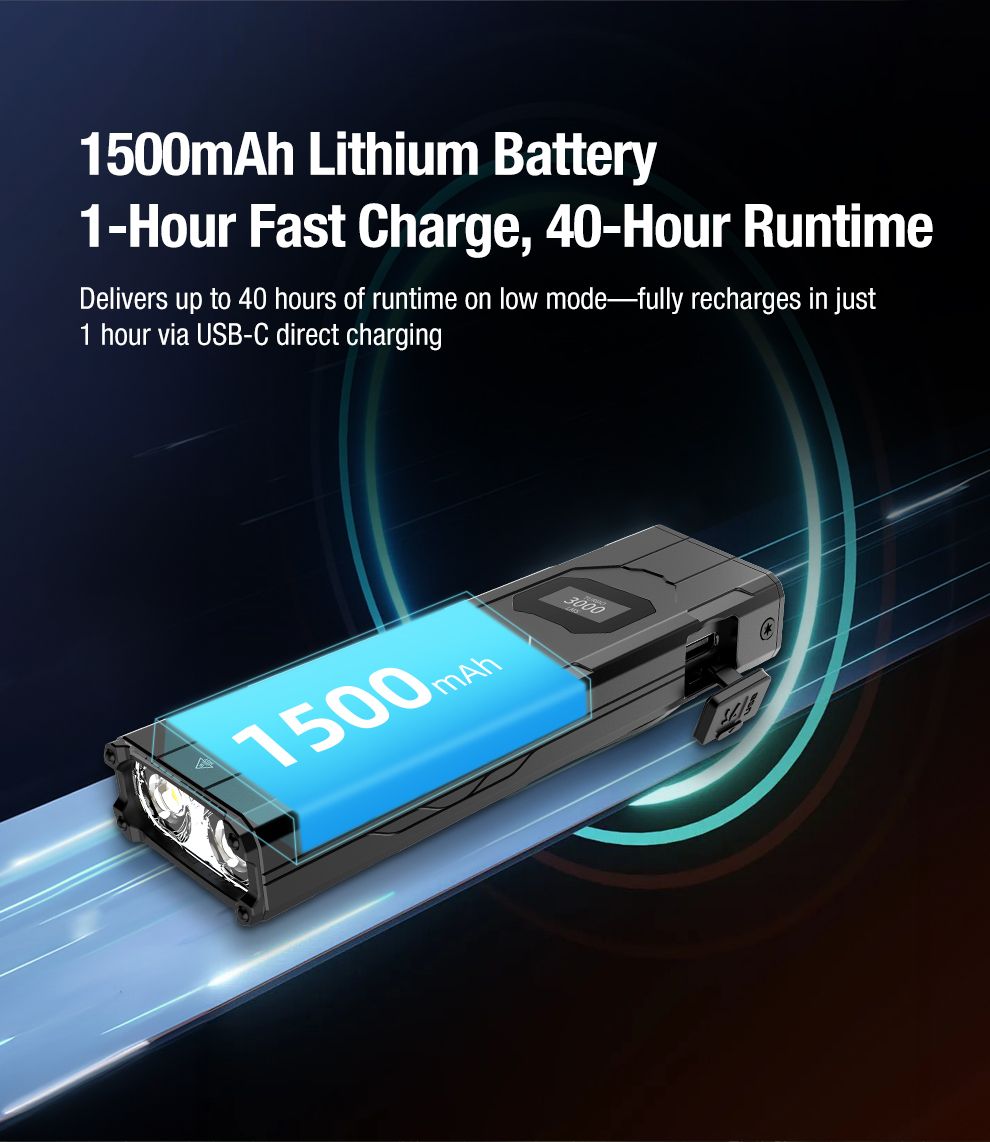 Klarus X2 3000 lúmenov Ultratenká taktická baterka USB-C LED vreckové svetlo. Odolná pre sebaobranu a outdoor výbavu.