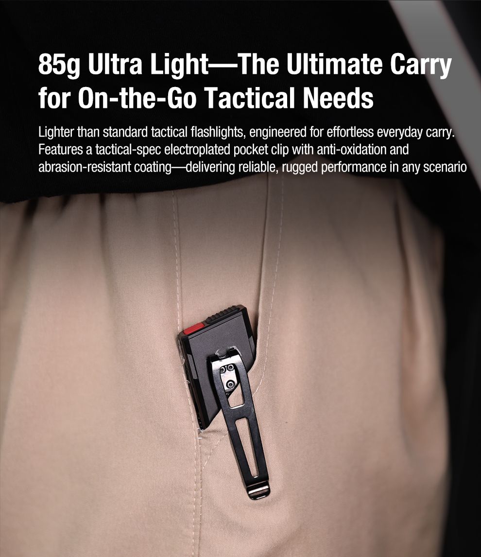 Klarus X2 3000 lúmenov Ultratenká taktická baterka USB-C LED vreckové svetlo. Odolná pre sebaobranu a outdoor výbavu.