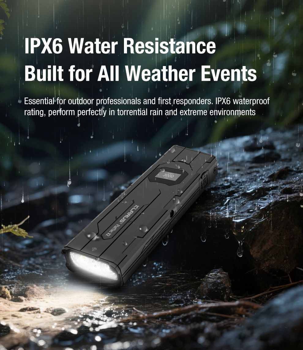 Klarus X2 3000 lúmenov Ultratenká taktická baterka USB-C LED vreckové svetlo. Odolná pre sebaobranu a outdoor výbavu.