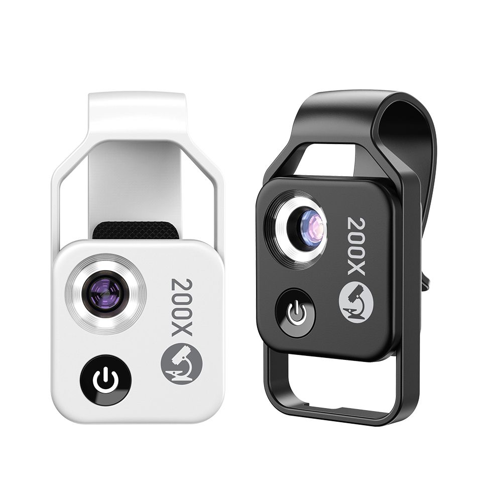 APEXEL 200X mikroskopická šošovka s CPL mobilným LED svetlom pre iPhone Samsung, ideálne pre makro fotografiu