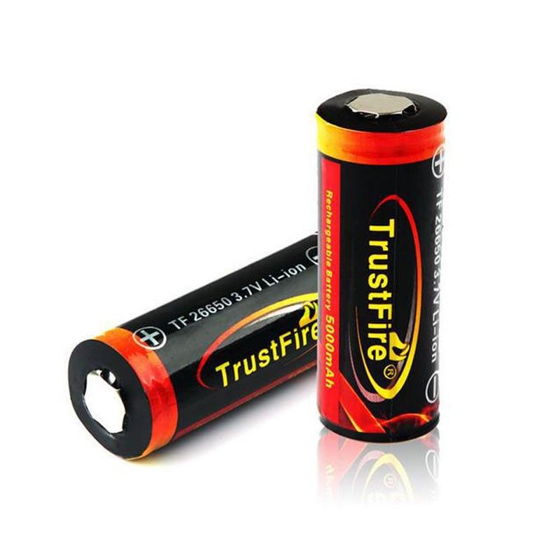 TrustFire TF 26650 3.7V 5000mAh nabíjateľná Li-ion batéria s PCB ochranou pre svietidlá vysoká kapacita