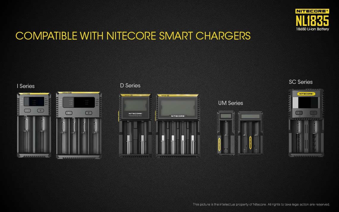 Nitecore 18650 NL1835 3500mAh Li-ion nabíjateľná batéria pre dlhotrvajúci výkon a spoľahlivý výkon