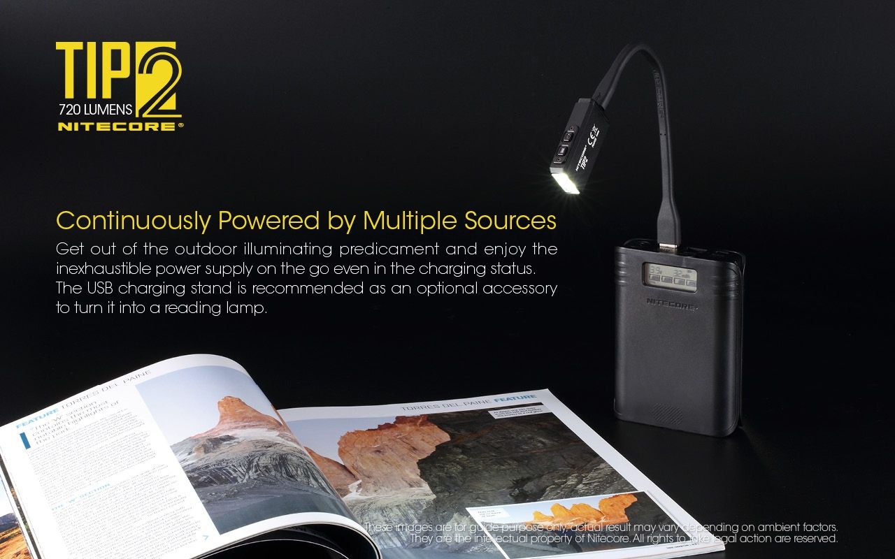 NITECORE TIP2 Kľúčová baterka 720 lúmenov USB nabíjateľné LED svetlo pre kempingové vybavenie alebo každodenné nosenie
