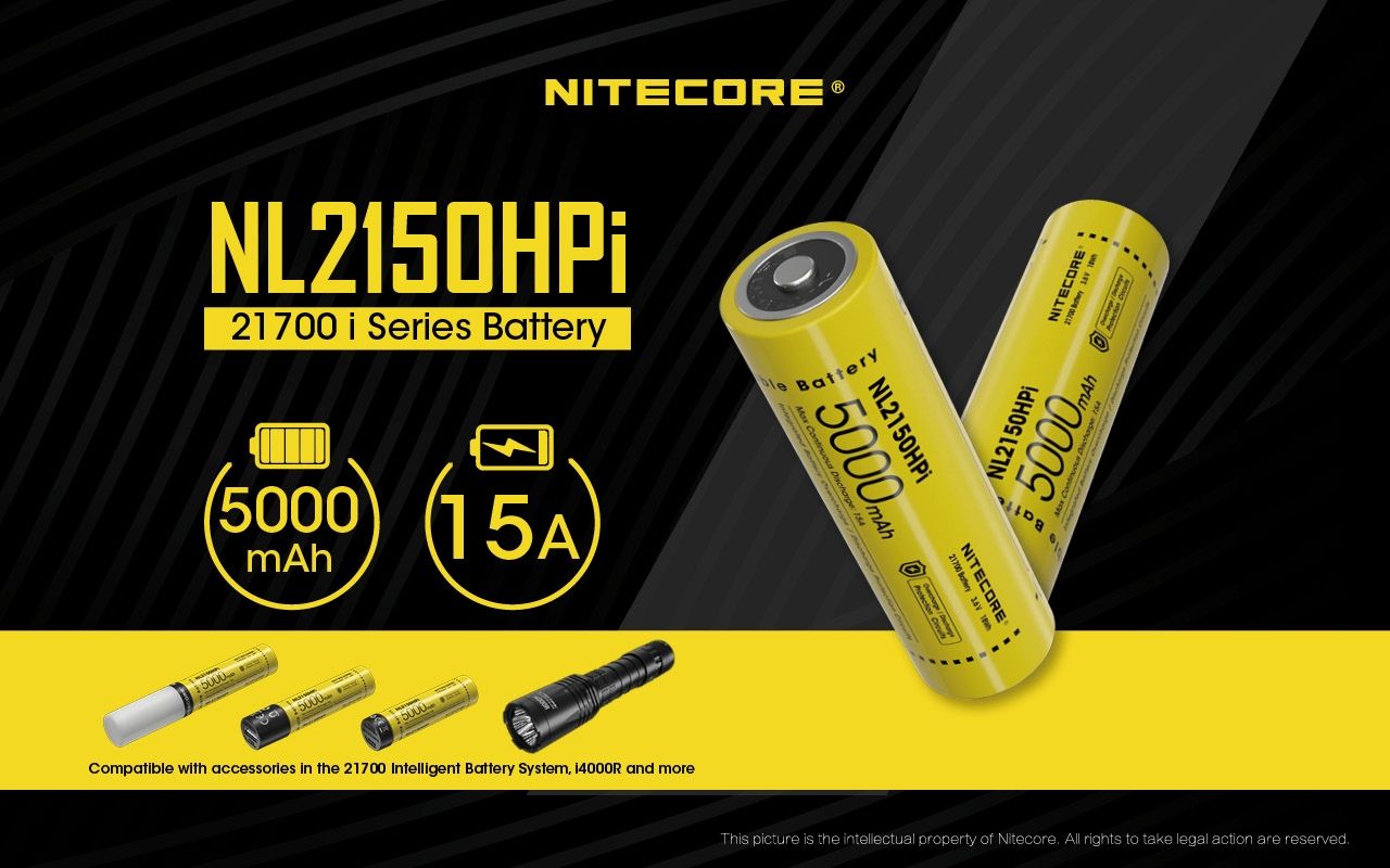 Nabíjatelná batéria NITECORE NL2150HPI 21700 5000mAh 3.6V vysoký výkon pre elektronické zariadenia