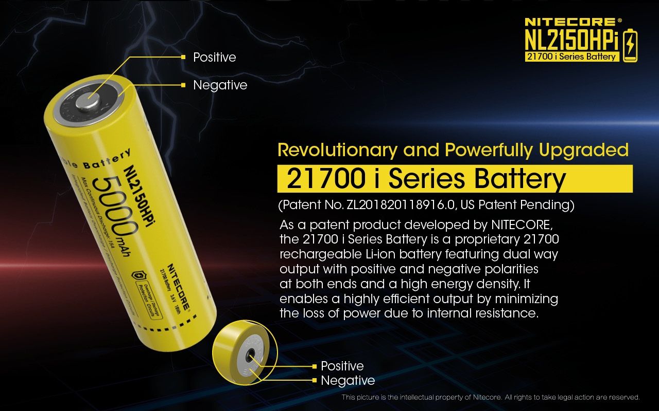 Nabíjatelná batéria NITECORE NL2150HPI 21700 5000mAh 3.6V vysoký výkon pre elektronické zariadenia