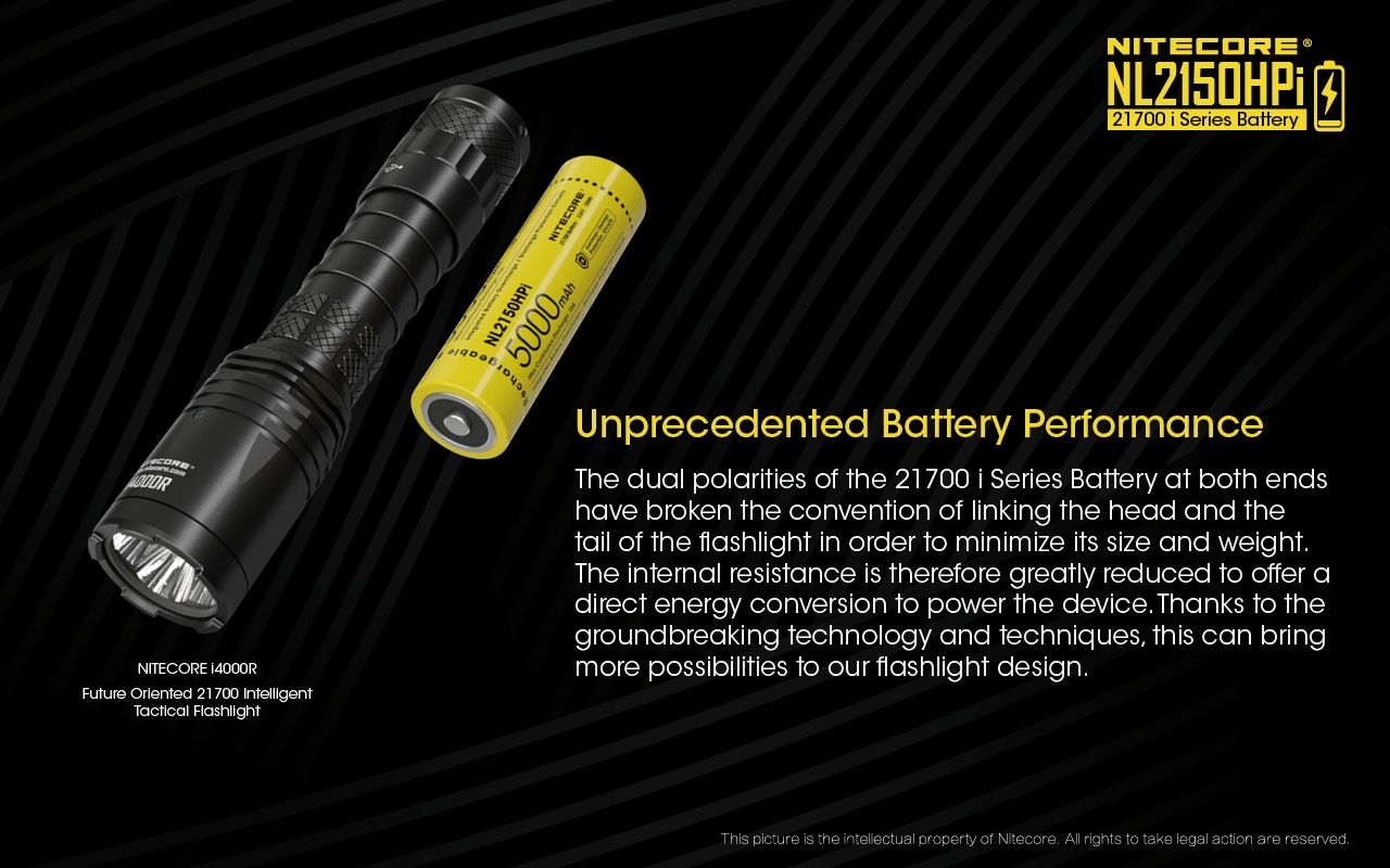 Nabíjatelná batéria NITECORE NL2150HPI 21700 5000mAh 3.6V vysoký výkon pre elektronické zariadenia