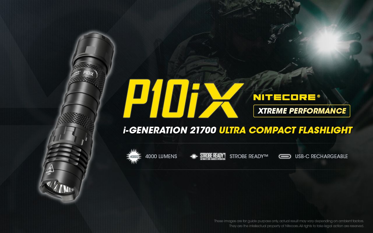 Nitecore P10iX ultra-jasná LED baterka 4000 lúmenov s dosahom 158m spoľahlivá taktická baterka