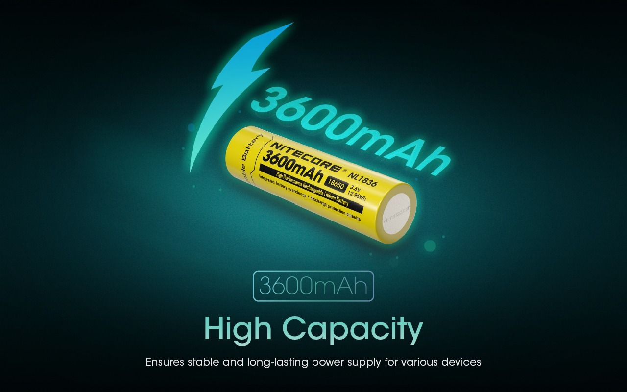 Nitecore 18650 NL1836 3600mAh Li-ion nabíjateľná batéria