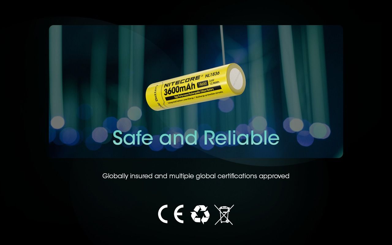 Nitecore 18650 NL1836 3600mAh Li-ion nabíjateľná batéria