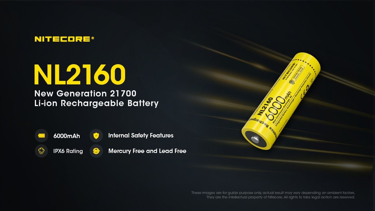 Objavte NITECORE NL2160 6000mAh 3.6V výkonnú 21700 batériu pre vysokoodberové zariadenia a LED baterky