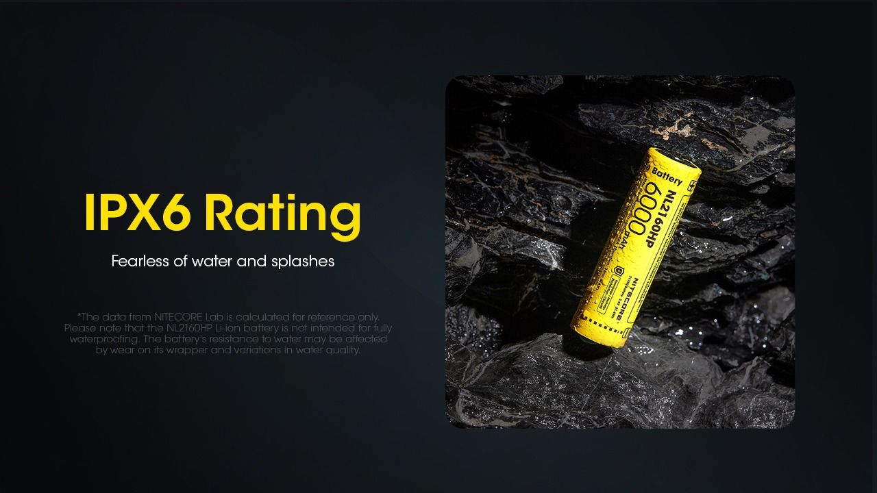 NITECORE NL2160HP 6000mAh 3.6V 21700 USB-C Li-ion nabíjateľná batéria, vysokokapacitný prenosný zdroj energie