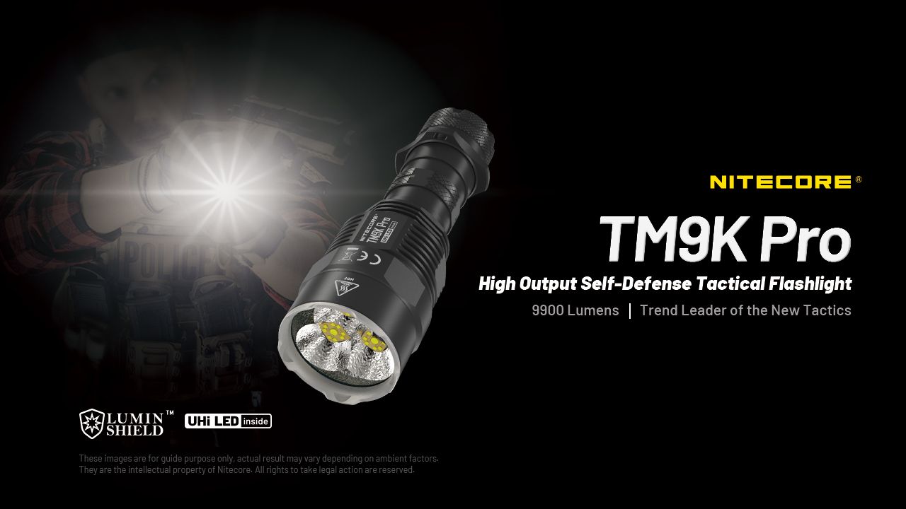 Nitecore TM9K PRO 9900 Lumen odolná nabíjateľná baterka s USB-C a 510m lúčom pre outdoorové dobrodružstvá