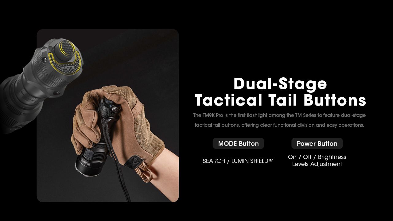 Nitecore TM9K PRO 9900 Lumen odolná nabíjateľná baterka s USB-C a 510m lúčom pre outdoorové dobrodružstvá