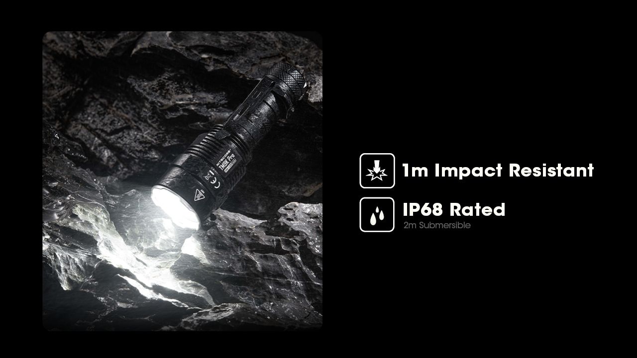 Nitecore TM9K PRO 9900 Lumen odolná nabíjateľná baterka s USB-C a 510m lúčom pre outdoorové dobrodružstvá