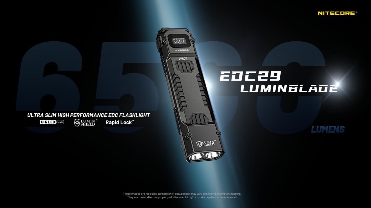 NITECORE EDC29 6500 lúmenov USB-C nabíjateľná baterka pre dlhý dosvit, každodenné nosenie a dobrodružstvo
